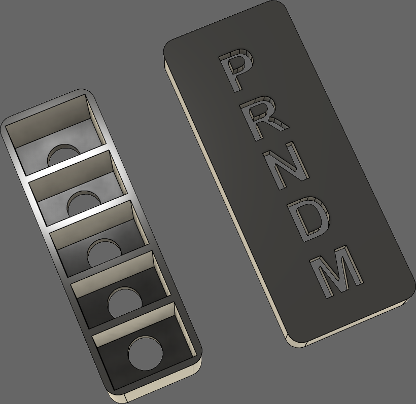 Rendered image of a custom shift light for a Chevrolet Corvette.